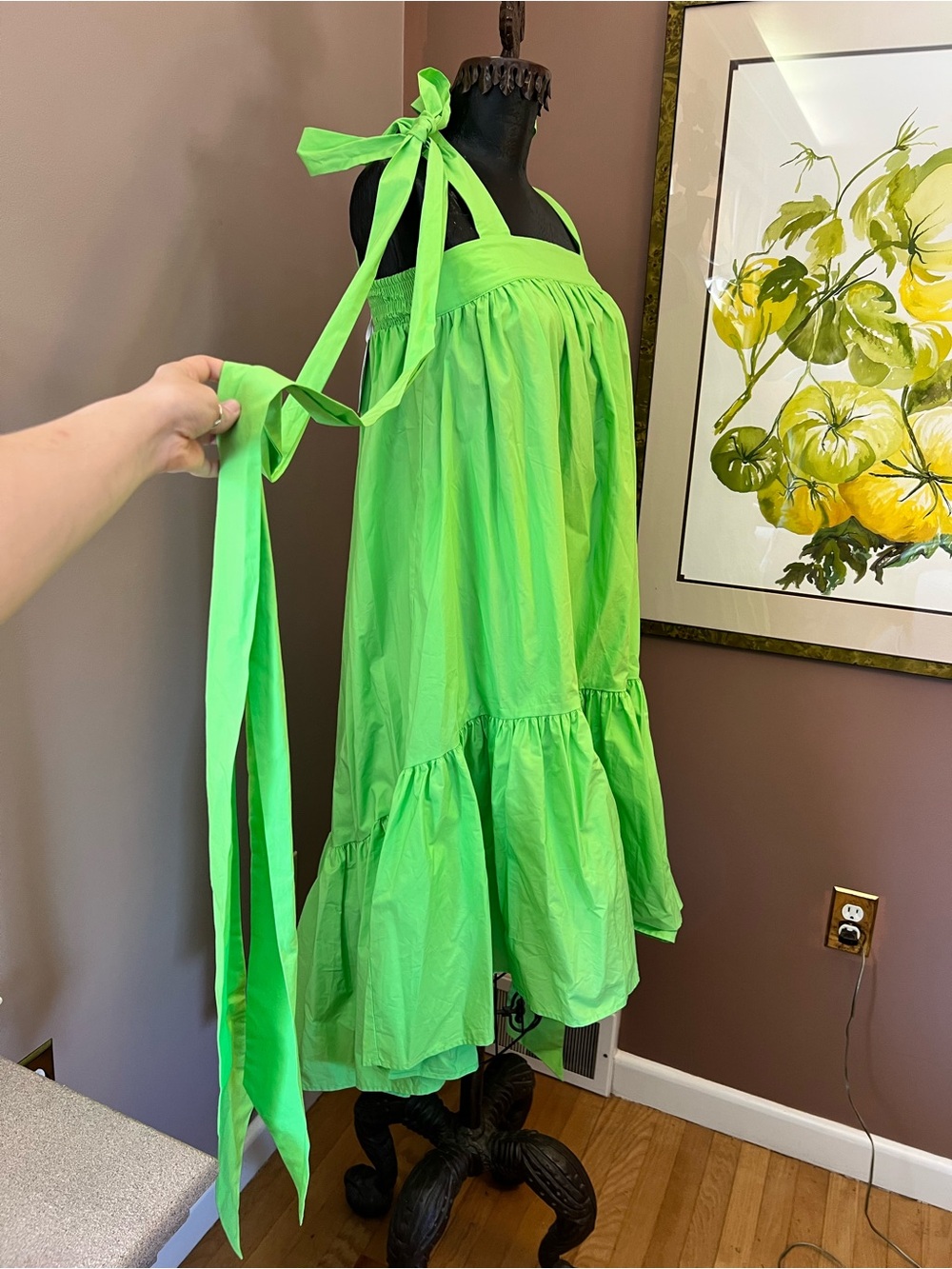 NWT Christopher John Rogers for Target Big Bow Tie Strap High-low Babydoll Dress - Picture 4 of 12